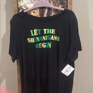 Black Graphic Tee - Let the Shenanigans Begin